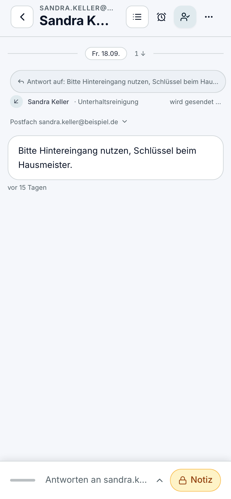 Posteingang am Handy