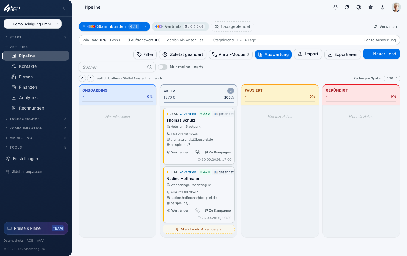 Pipeline-Wechsler mit angepinnter Pipeline und ausgeblendetem Eintrag