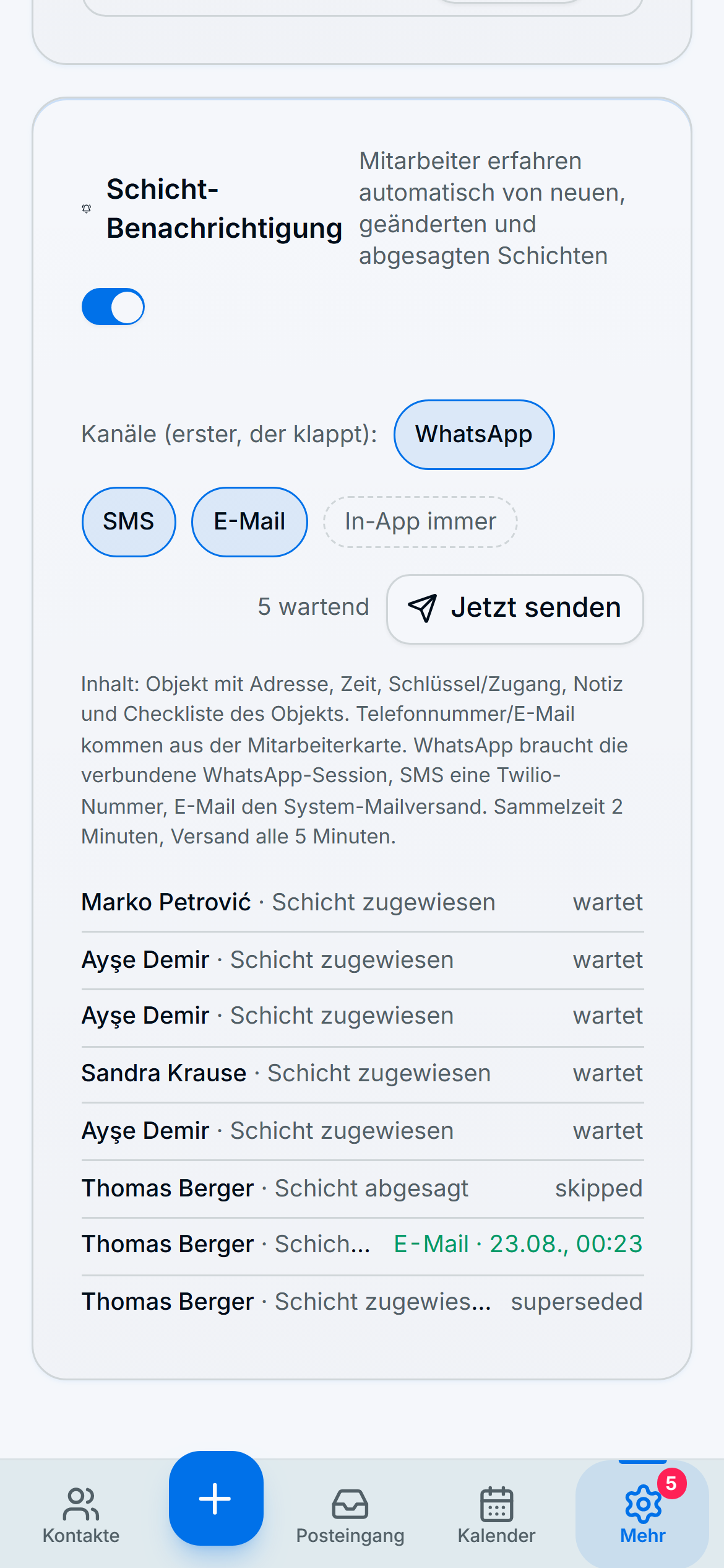 Abwesenheiten