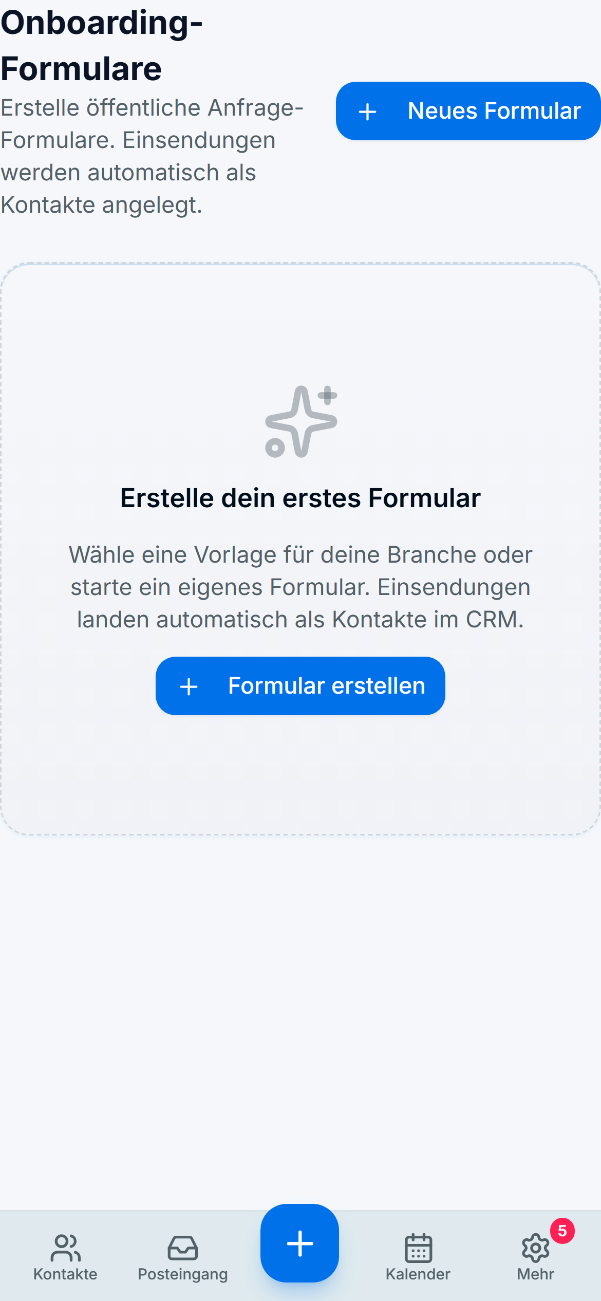 Onboarding-Formulare