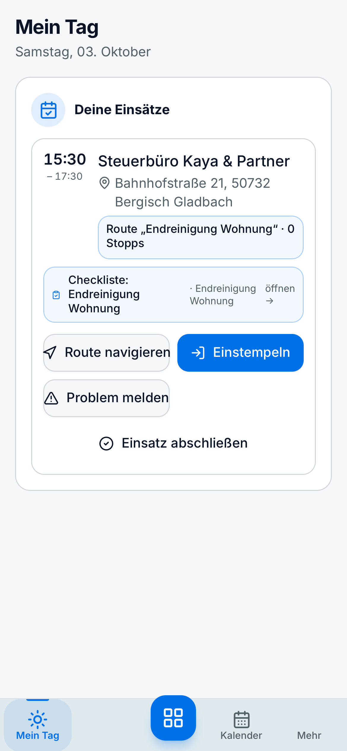 Mein Tag aus Sicht der Reinigungskraft